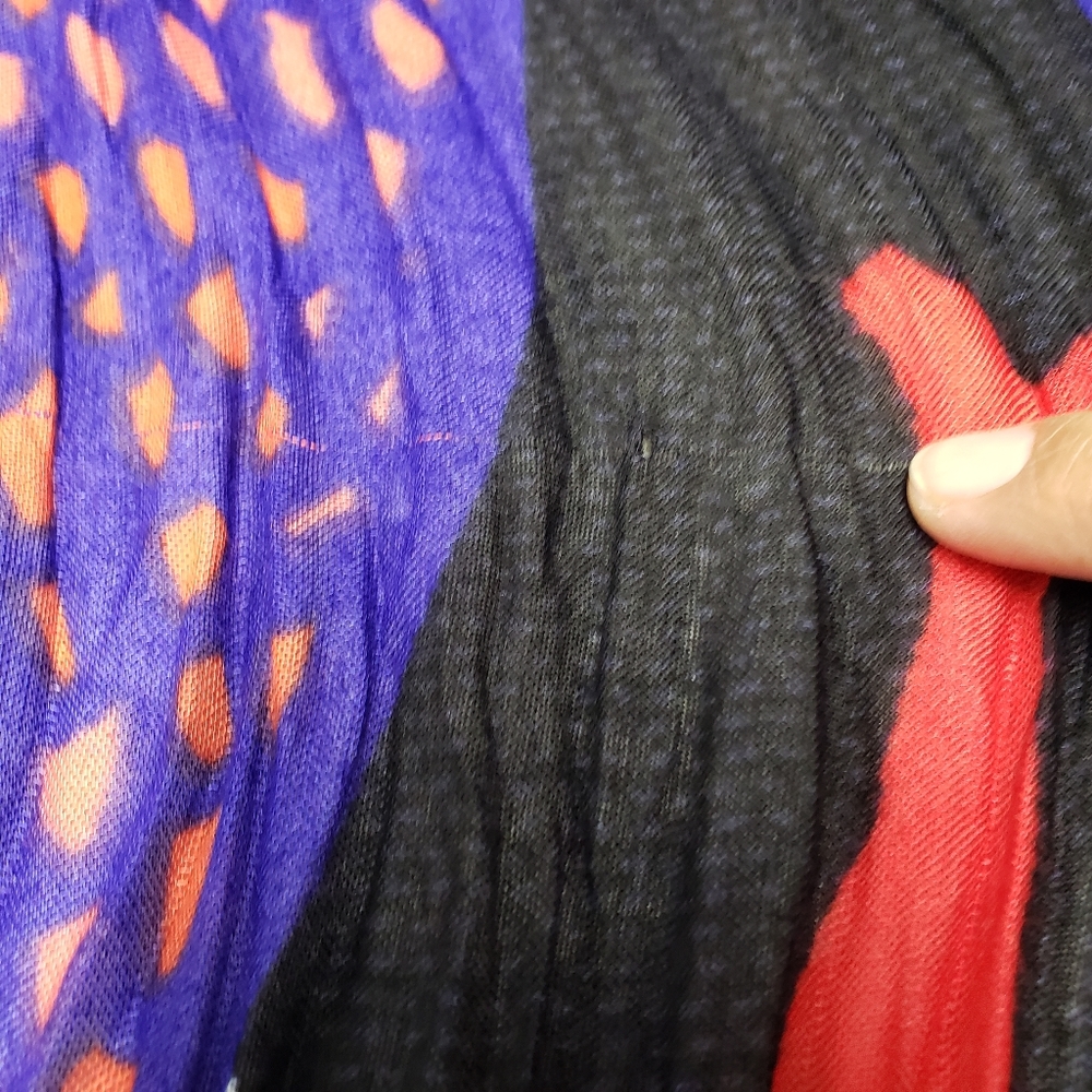 Vera Bradley "Fish Multi" Light Fringe Scarf Shawl - Picture 10 of 10